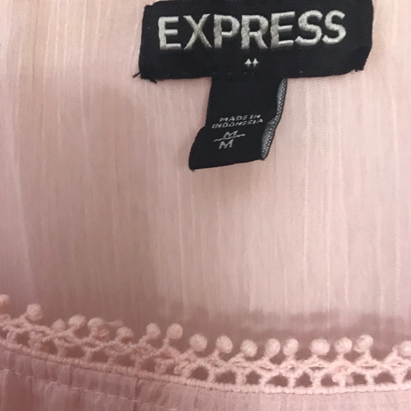 NWOT Express Light Pink Off The Shoulder Top - Picture 6 of 7